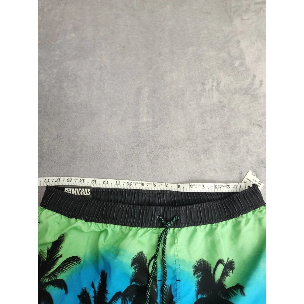 New Micros Mens Ocean Ave Board Shorts Swim Trunks Teal XL NWT 7.5